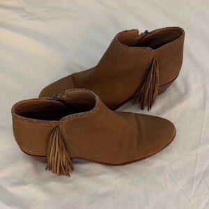 Sam Edelman Brown Tassel Ankle Boots